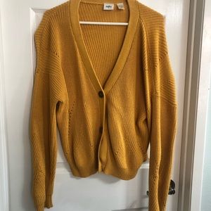 DAYTRIP mustard cardigan